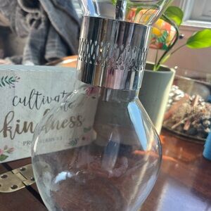 Vintage Glass Coffee or Tea Carafe With a Silver-plated